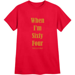 The Beatles - T-shirt WHEN I´M SIXTY FOUR - Adulte (Rouge)
