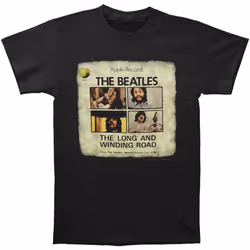 The Beatles - T-shirt LONG & WINDING ROAD - Adulte (Noir)