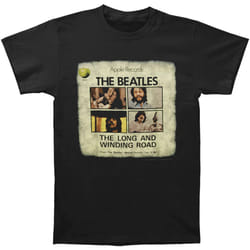 The Beatles - T-shirt LONG & WINDING ROAD - Adulte (Noir)