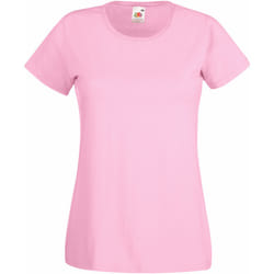 Fruit Of The Loom - T-shirts manches courtes - Femmes (Rose clair)