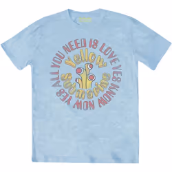 The Beatles - T-shirt YELLOW SUBMARINE ALL YOU NEED IS LOVE - Adulte (Bleu clair)