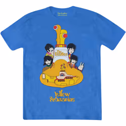 The Beatles - T-shirt YELLOW SUBMARINE SUB SUB - Adulte (Bleu iris)