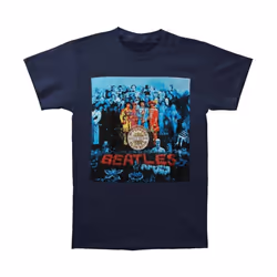 The Beatles - T-shirt - Adulte (Bleu marine)