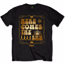 The Beatles - T-shirt HERE COMES THE SUN - Adulte (Noir)