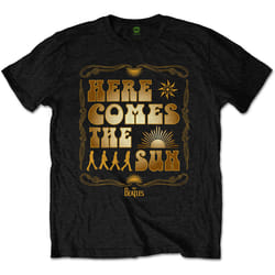 The Beatles - T-shirt HERE COMES THE SUN - Adulte (Noir)