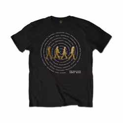 The Beatles - T-shirt ABBEY ROAD SONGS SWIRL - Adulte (Noir)