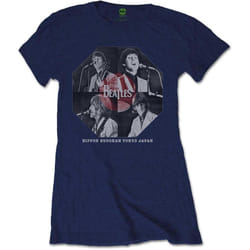 The Beatles - T-shirt BUDOKAN - Femme (Bleu marine)