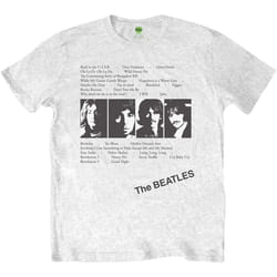 The Beatles - T-shirt ALBUM TRACKS - Adulte (Blanc)