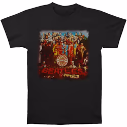 The Beatles - T-shirt SGT PEPPER - Adulte (Noir)