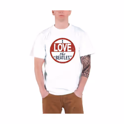 The Beatles - T-shirt LOVE THE BEATLES - Adulte (Blanc)