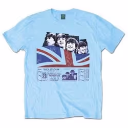 The Beatles - T-shirt SHEA STADIUM - Adulte (Bleu clair)