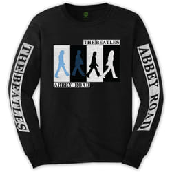 The Beatles - T-shirt ABBEY ROAD COLOURS CROSSING - Adulte (Noir)