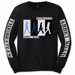 The Beatles - T-shirt ABBEY ROAD COLOURS CROSSING - Adulte (Noir)