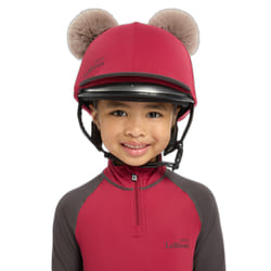 Toque pour casque équitation double pompon enfant LeMieux