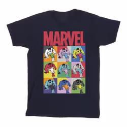 Marvel - T-shirt - Fille (Bleu marine)
