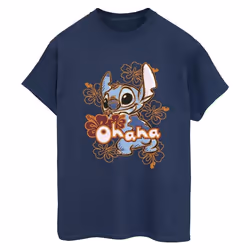 Disney - T-shirt OHANA - Femme (Bleu marine)