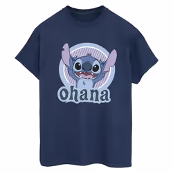Disney - T-shirt OHANA - Femme (Bleu marine)