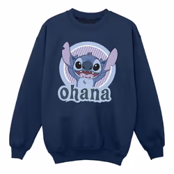 Disney - Sweat OHANA - Fille (Bleu marine)