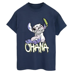 Disney - T-shirt OHANA - Femme (Bleu marine)