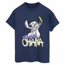 Disney - T-shirt OHANA - Femme (Bleu marine)