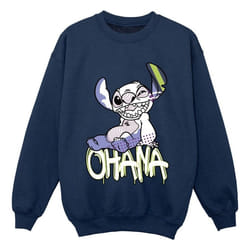 Disney - Sweat OHANA - Garçon (Bleu marine)