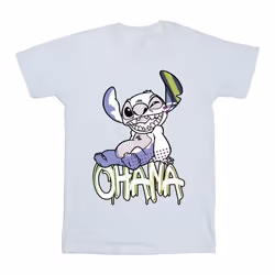 Disney - T-shirt OHANA - Fille (Blanc)