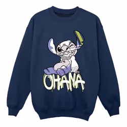 Disney - Sweat OHANA - Fille (Bleu marine)