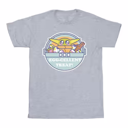 Star Wars - T-shirt THE MANDALORIAN EGGCELLENT EASTER - Homme (Gris chiné)