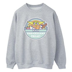 Star Wars - Sweat THE MANDALORIAN EGGCELLENT EASTER - Homme (Gris chiné)
