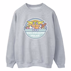 Star Wars - Sweat THE MANDALORIAN EGGCELLENT EASTER - Homme (Gris chiné)