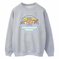 Star Wars - Sweat THE MANDALORIAN EGGCELLENT EASTER - Homme (Gris chiné)