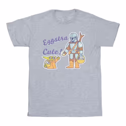 Star Wars - T-shirt THE MANDALORIAN EGGSTRA CUTE - Homme (Gris chiné)