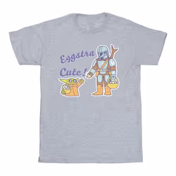 Star Wars - T-shirt THE MANDALORIAN EGGSTRA CUTE - Homme (Gris chiné)