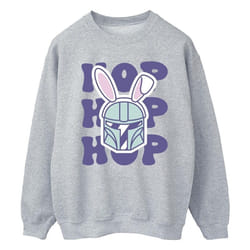 Star Wars - Sweat THE MANDALORIAN HOP INTO EASTER - Homme (Gris chiné)