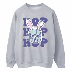 Star Wars - Sweat THE MANDALORIAN HOP INTO EASTER - Homme (Gris chiné)