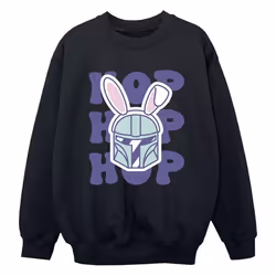 Star Wars - Sweat THE MANDALORIAN HOP INTO EASTER - Garçon (Noir)