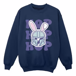 Star Wars - Sweat THE MANDALORIAN HOP INTO EASTER - Garçon (Bleu marine)