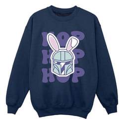 Star Wars - Sweat THE MANDALORIAN HOP INTO EASTER - Garçon (Bleu marine)