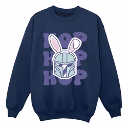 Star Wars - Sweat THE MANDALORIAN HOP INTO EASTER - Garçon (Bleu marine)