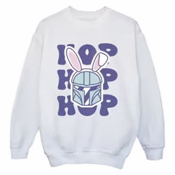 Star Wars - Sweat THE MANDALORIAN HOP INTO EASTER - Garçon (Blanc)