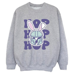 Star Wars - Sweat THE MANDALORIAN HOP INTO EASTER - Garçon (Gris chiné)