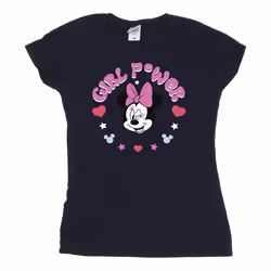 Disney - T-shirt GIRL POWER - Femme (Bleu marine)