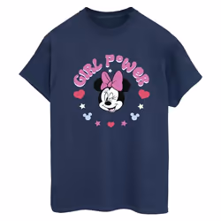 Disney - T-shirt GIRL POWER - Femme (Bleu marine)