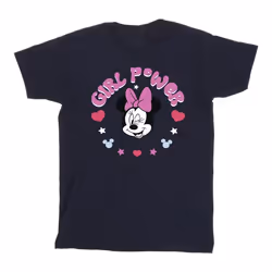 Disney - T-shirt GIRL POWER - Fille (Bleu marine)