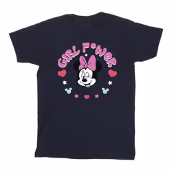Disney - T-shirt GIRL POWER - Fille (Bleu marine)