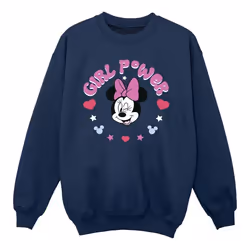 Disney - Sweat GIRL POWER - Fille (Bleu marine)