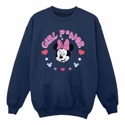 Disney - Sweat GIRL POWER - Fille (Bleu marine)