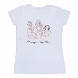 Disney - T-shirt PRINCESSES STRONGER TOGETHER - Femme (Blanc)