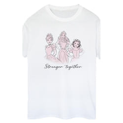 Disney - T-shirt PRINCESSES STRONGER TOGETHER - Femme (Blanc)