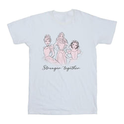 Disney - T-shirt PRINCESSES STRONGER TOGETHER - Fille (Blanc)